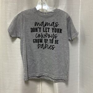 Kids Gray Graphic Tee with Fun Quote
